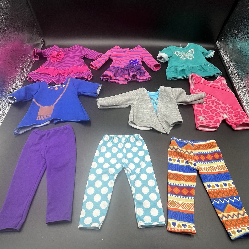 DOLL CLOTHES LOT Dollie‎ & Me Tops And Unmarked Bottoms